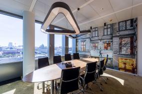 高档办公室矿棉板吊顶装修效果图