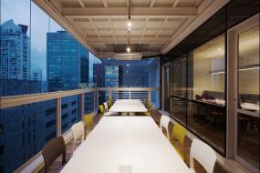 办公室生态木吊顶装饰效果图