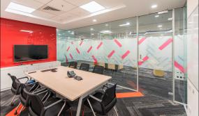 办公室矿棉板吊顶装潢效果图