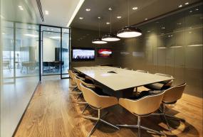 高端办公室吊顶龙骨装修图片