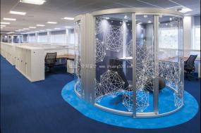 高端磨砂玻璃隔断图案装修效果图