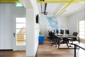 最新石膏板办公室隔断装饰实景图