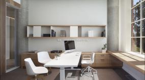 公司经理办公室装修高清效果图