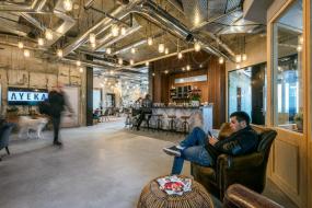 办公室拼花地板设计装修效果图