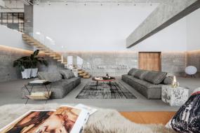 办公室拼花地板装修设计效果图片