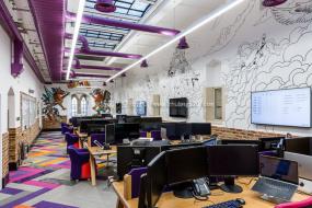 办公室拼花地板设计装饰效果图