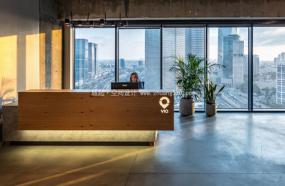 办公室拼花地板装潢设计效果图片