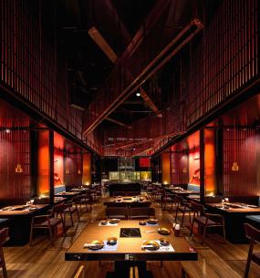 中式主题餐厅设计装饰效果图