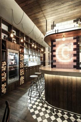 高档美式风格酒吧装修图片