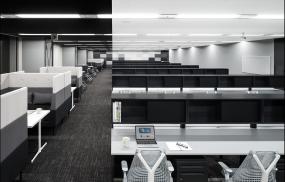 黑色调办公室装饰效果图片