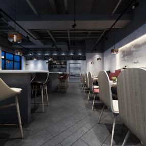 上海面馆装修设计效果图