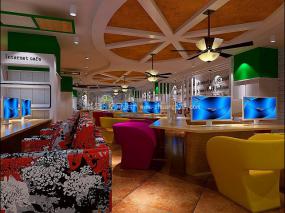 电竞网咖装潢图片