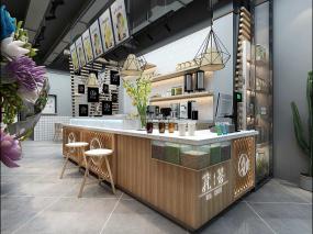 最新创意奶茶店效果图