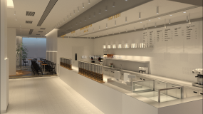 2019小型奶茶店装修效果图