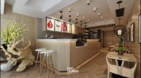 小型奶茶店装修高清效果图