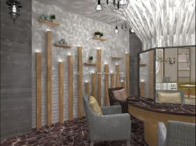 上海美发店装修高清效果图