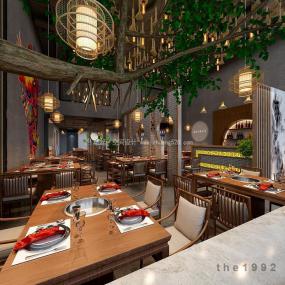 四川火锅店装修效果图片