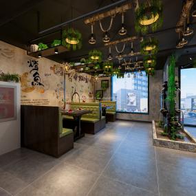 烤鱼店装修图片