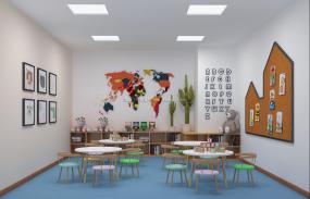 幼儿早教中心装修高清效果图