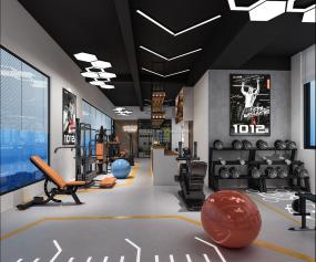 上海健身房设计装饰效果图片