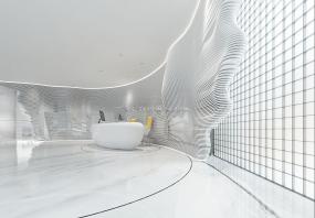 办公室隔断墙装潢图片