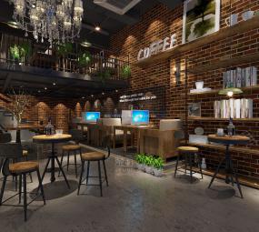 2019休闲咖啡厅装修效果图