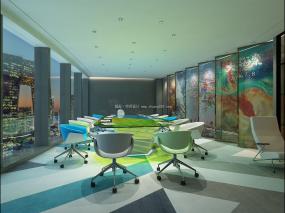 办公室隔断墙装修图片