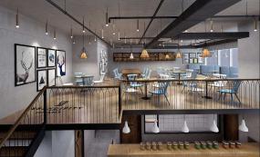 休闲咖啡厅装潢设计效果图片