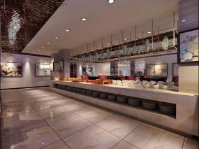 自助火锅店装修高清效果图