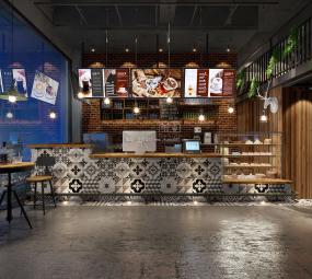 休闲咖啡厅装潢效果图