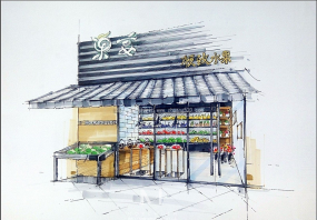 水果店装潢设计效果图片