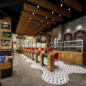 2019年豪华蛋糕店装修效果图