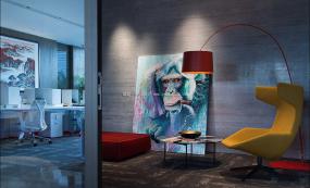 现代中式办公室设计装饰图