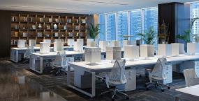 现代中式办公室装饰设计效果图片