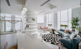 简约美发店设计装修效果图片