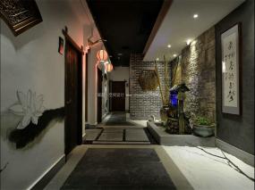 新中式茶楼装饰设计效果图