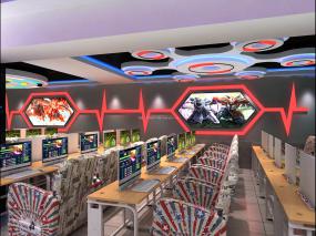 网咖装修实景图片