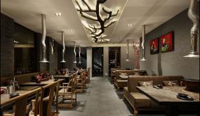 火锅店装修设计效果图片