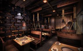 烤肉店设计效果图