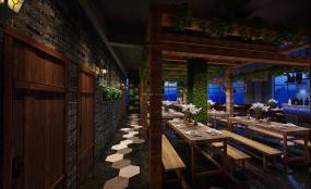 烤肉店装潢效果图