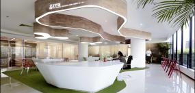 传统办公室装修效果图