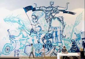 文雅风格办公室装修高清图片