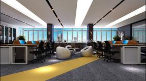 最新黑白风格办公室装修设计效果图