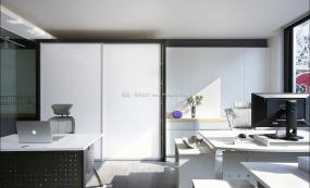 黑白风格办公室装修设计效果图