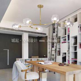 个性简约风格办公室设计装饰效果图