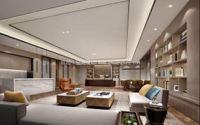 大气风格办公室装修高清效果图