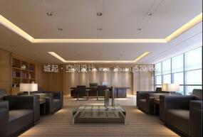 大气简约风格办公室装饰设计效果图