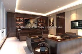 现代简约风格40平米办公室装修效果图