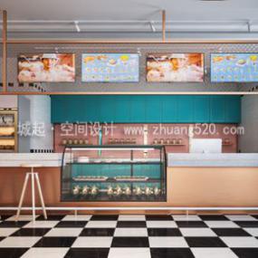 最新简约风格奶茶店装修设计效果图
