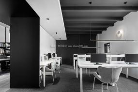 柔和风格办公室设计效果图片